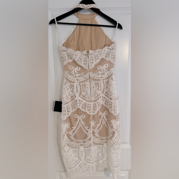 Lulu’s White lace halter midi dress-Small _NWT! - Picture 7 of 8